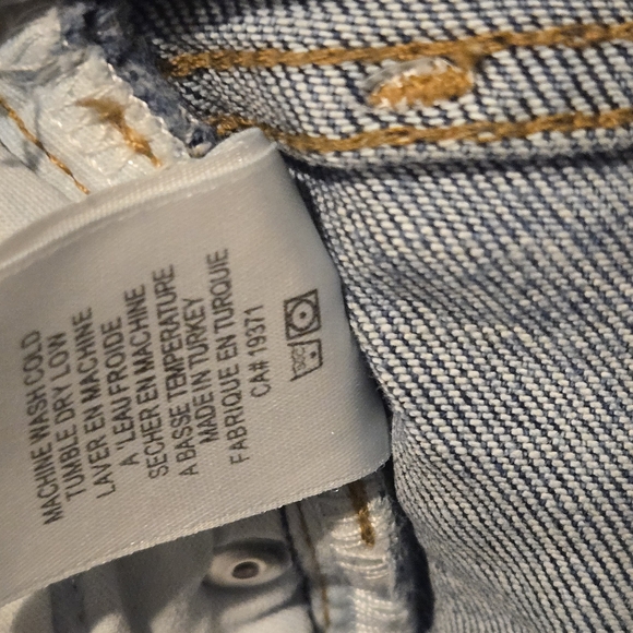 RE/DONE Originals 5 button front with Raw hem Blue Jeans Sz 23 - Picture 6 of 11